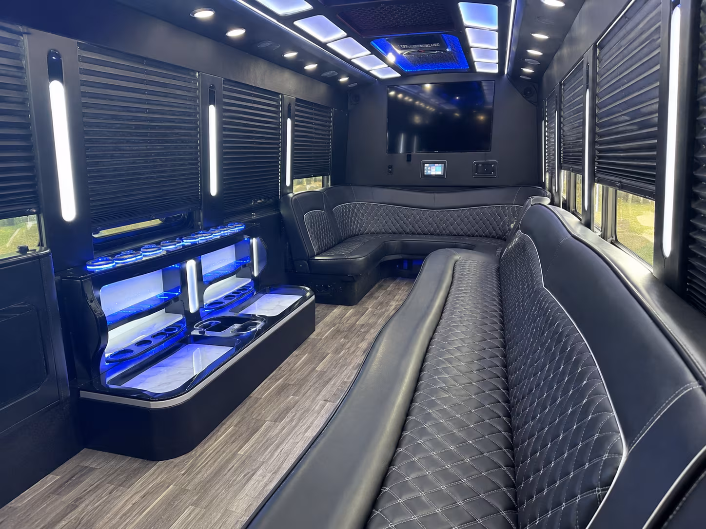 15 Passenger Party Bus Interior