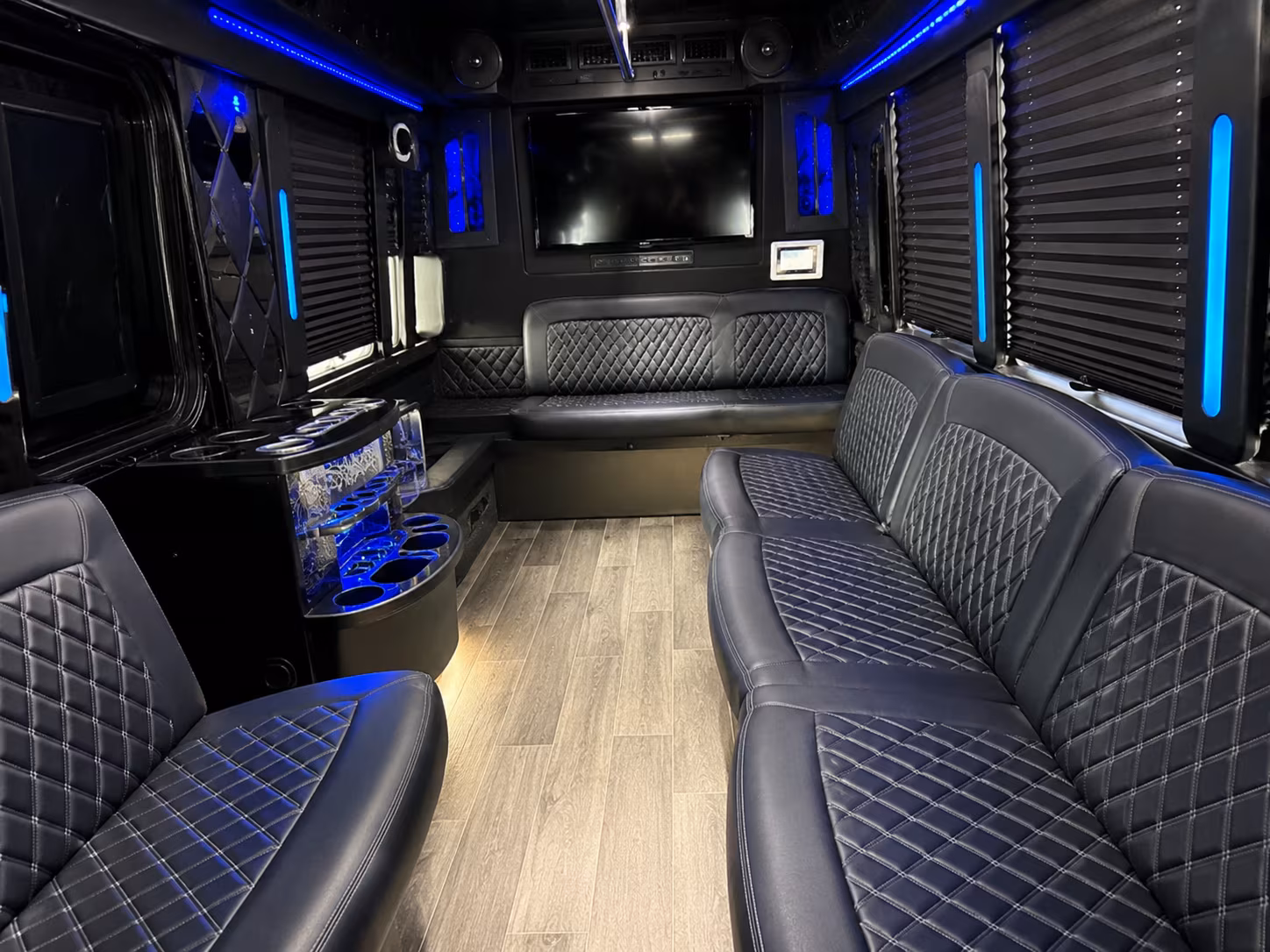 20 Passenger Party Bus Interior