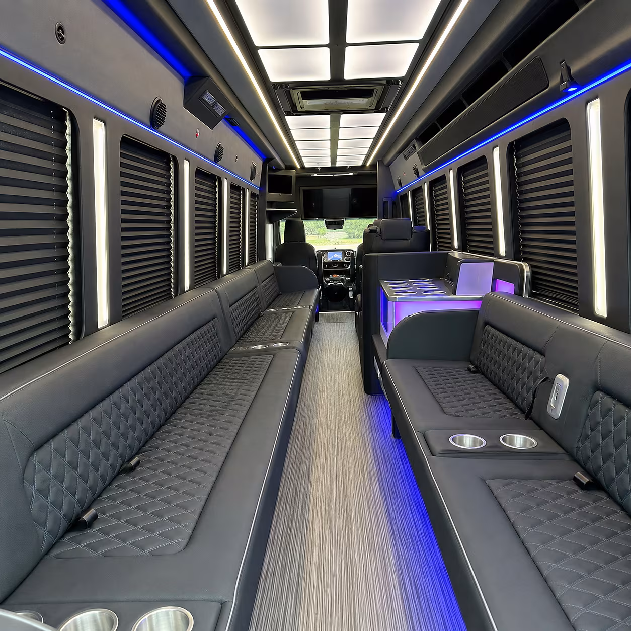 Hartford Concert & Music Festival Transportation party bus interior