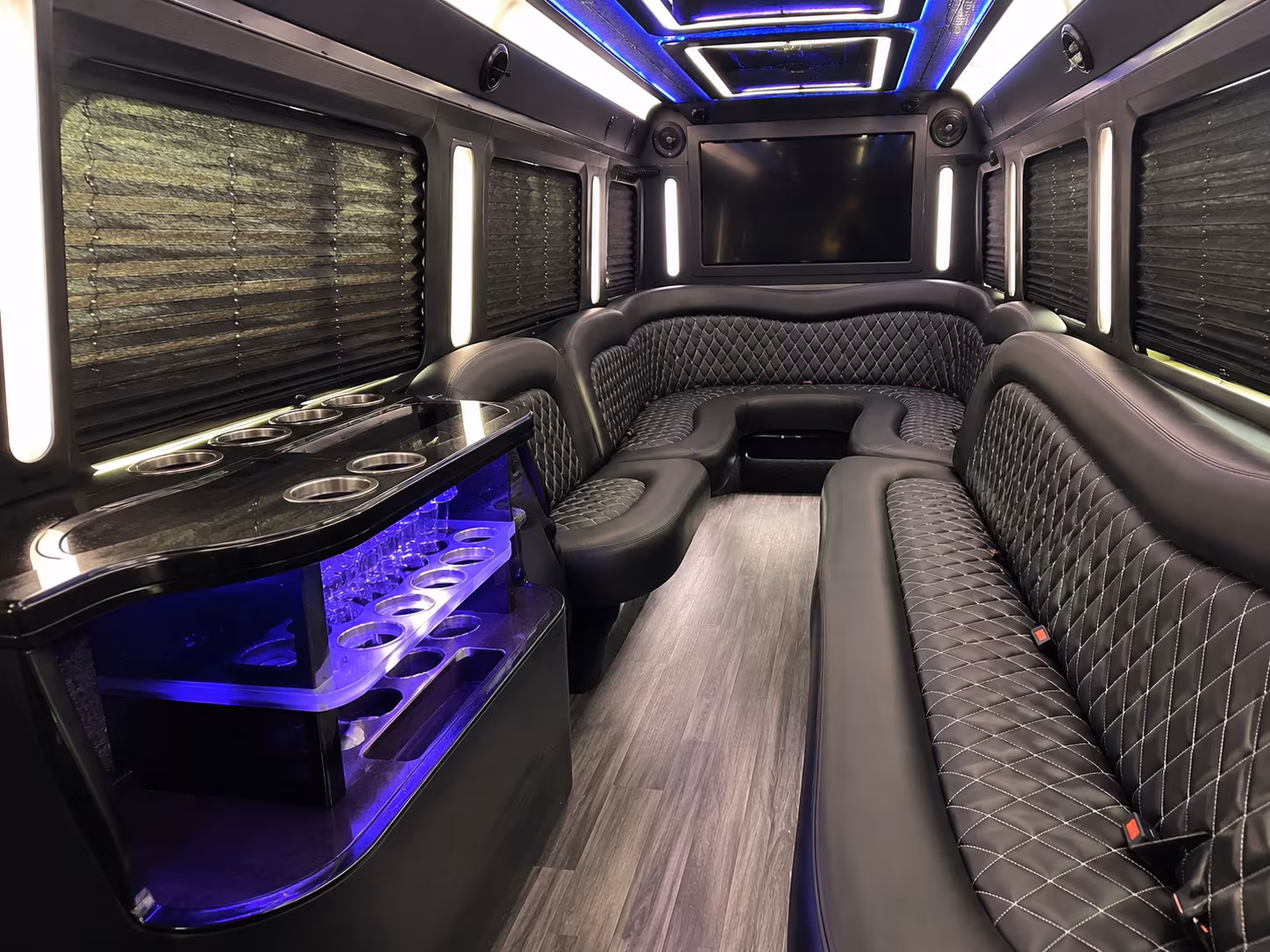 Hartford Private Event Transportation party bus exterior