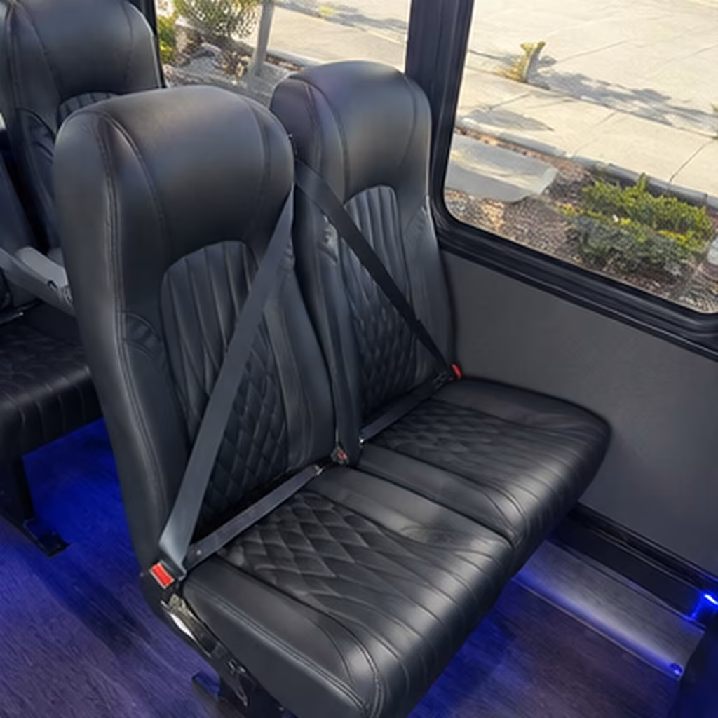 Hartford School Event Transportation party bus interior