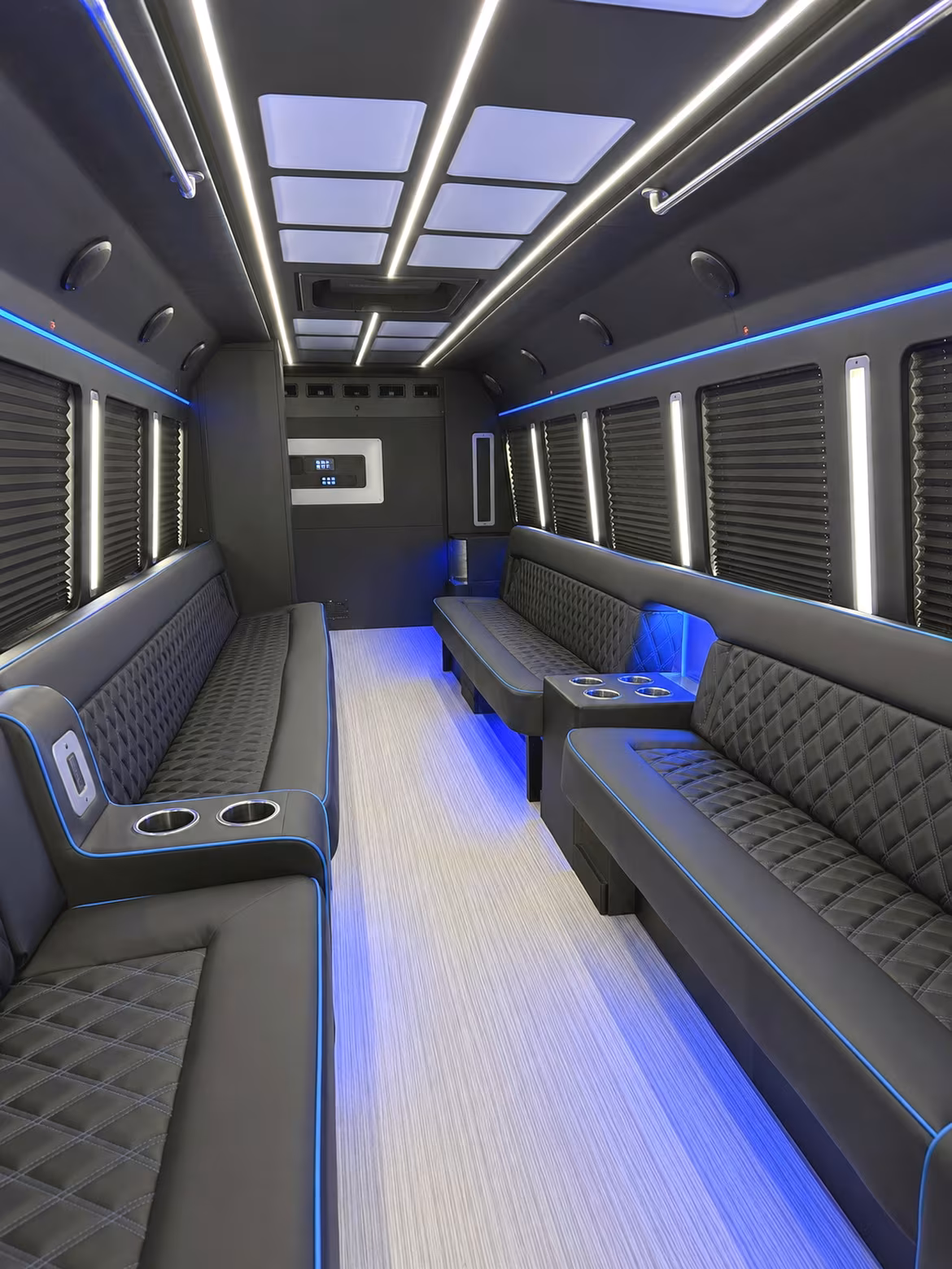 Hartford Sporting Event Transportation party bus interior