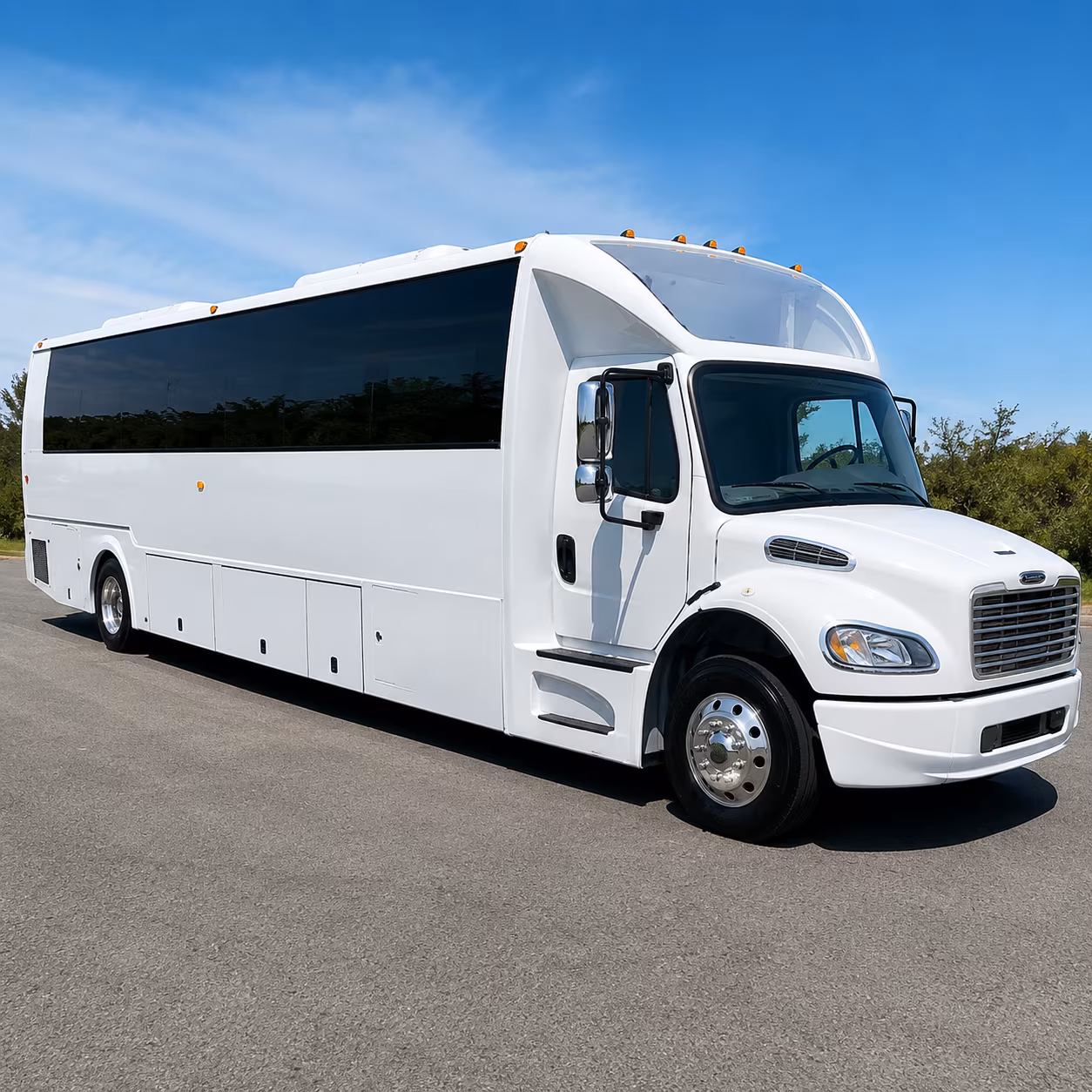Hartford Sporting Event Transportation party bus exterior