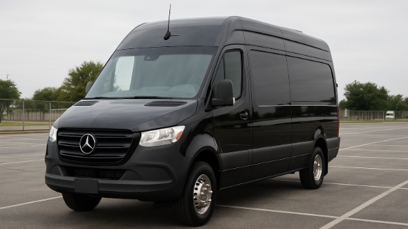 Exterior of Charter Bus Company East Hartford's 14 Passenger Sprinter Limousine in East Hartford