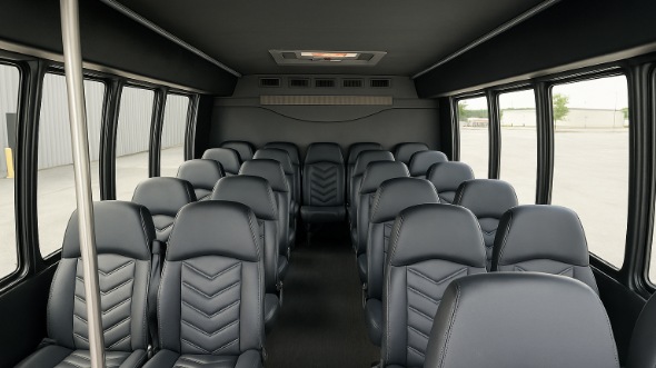 Interior of Charter Bus Company Hartford's 25 Passenger Minibus in Hartford