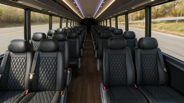Interior of Charter Bus Company Hartford's 35 Passenger Minibus in Hartford