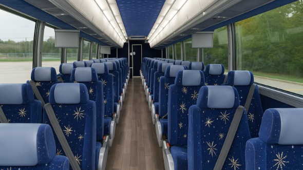 Interior of Charter Bus Company Hartford's 44 Passenger Charter Bus in Hartford