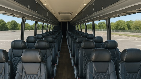 Interior of Charter Bus Company Hartford's 45 Passenger Charter Bus in Hartford