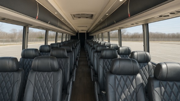 Interior of Charter Bus Company Hartford's 46 Passenger Charter Bus in Hartford