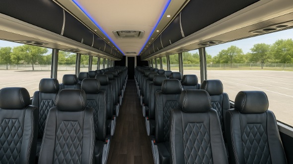 Interior of Charter Bus Company Hartford's 47 Passenger Charter Bus in Hartford