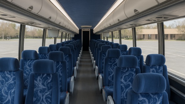 Interior of Charter Bus Company Hartford's 48 Passenger Charter Bus in Hartford
