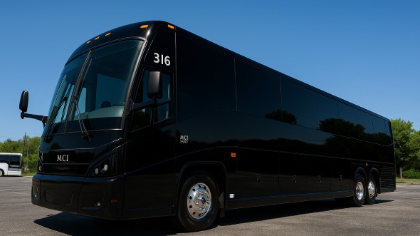 Exterior of Charter Bus Company New Britain's 50 Passenger Party Bus in New Britain