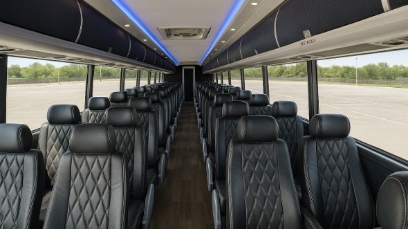 Interior of Charter Bus Company Hartford's 51 Passenger Charter Bus in Hartford