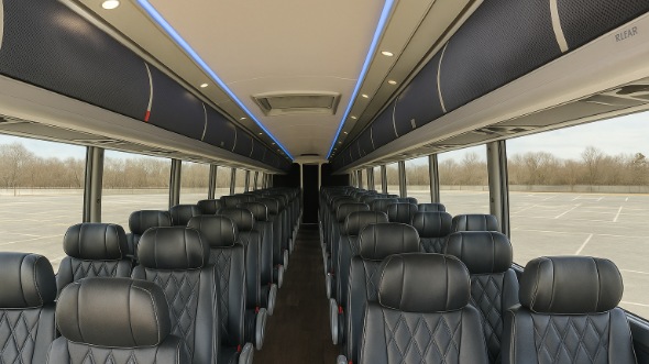 Interior of Charter Bus Company Hartford's 54 Passenger Charter Bus in Hartford