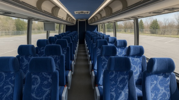 Interior of Charter Bus Company Hartford's 55 Passenger Charter Bus in Hartford