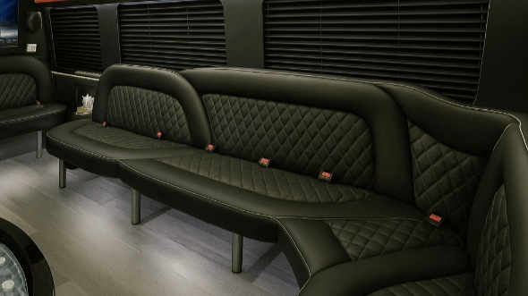 hartford 18 passenger party bus interior